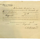 Load image into Gallery viewer, 1892 Arrest Warrant Breach of Good Behavior Georgia Antique Ephemera

