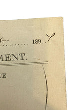 Load image into Gallery viewer, 1891 Arrest Warrant Assault &amp; Battery Georgia County Jail Antique Ephemera
