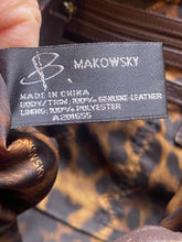 Load image into Gallery viewer, B MAKOWSKY Purse Slouchy Shabby Leather Hobo Shoulder Bag Handbag Tote Cheetah
