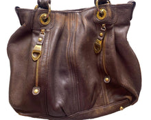 Load image into Gallery viewer, B MAKOWSKY Purse Slouchy Shabby Leather Hobo Shoulder Bag Handbag Tote Cheetah
