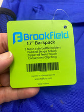 Load image into Gallery viewer, Brookfield Backpack 17&quot; Mesh Side Bottles Padded Straps Travel School Bag NWT
