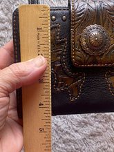 Load image into Gallery viewer, American West Crossbody Wallet Purse Tooled Leather Western Folding Bandana
