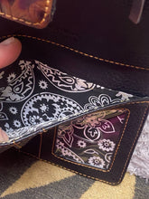 Load image into Gallery viewer, American West Crossbody Wallet Purse Tooled Leather Western Folding Bandana
