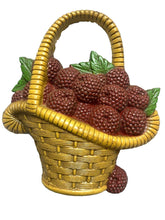 Load image into Gallery viewer, 1985 Burwood Productions Wall Plaques Plastic Strawberry Raspberry Lot of 2
