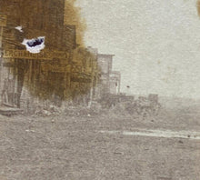 Load image into Gallery viewer, 1896 Street Scene Cabinet Card Photo Wagons Store Signs Antlers Nebraska
