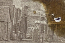 Load image into Gallery viewer, 1896 Street Scene Cabinet Card Photo Wagons Store Signs Antlers Nebraska
