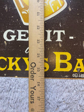 Load image into Gallery viewer, Lucky&#39;s Bar Metal Advertising Sign Best Head In Town Funny Mancave
