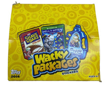 Load image into Gallery viewer, 2014 Topps Wacky Packages Cards Stickers Open Damage Box 222 Cards
