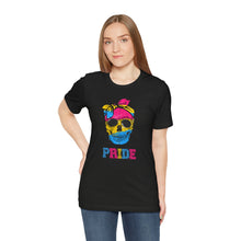 Load image into Gallery viewer, Pansexual Pride Skull Gay Rights T-Shirt, Human Rights Shirt, Equality T-Shirt, LGBTQ+ Shirts, Pride Tee
