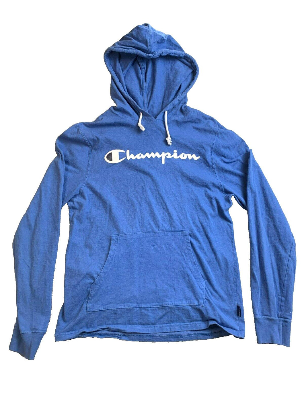 Champion Sweatshirt Womens Medium Blue Athleticwear Pullover Hoodie Sweater Lady