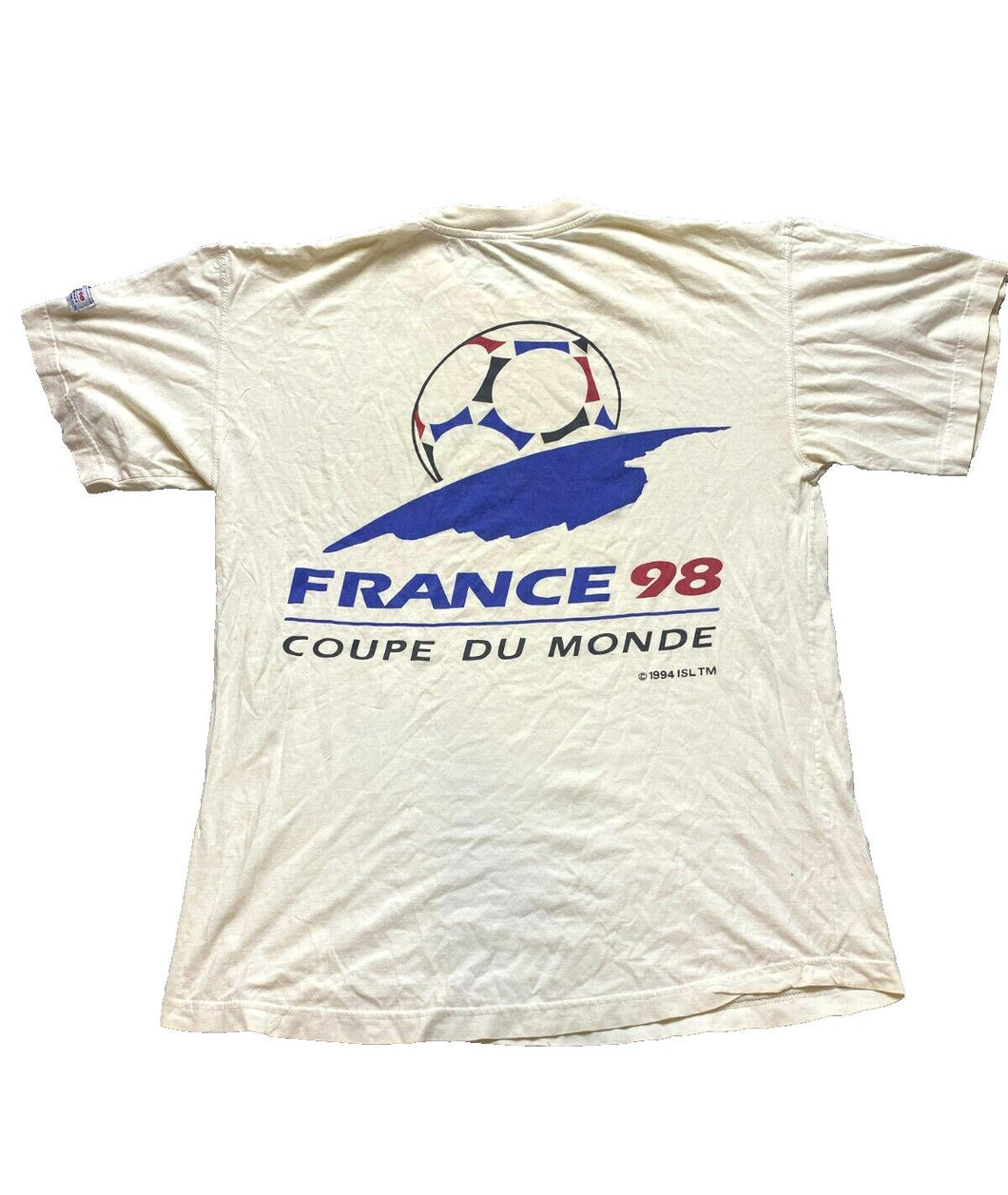 VTG France 98 Coupe Du Monde Shirt Adult Extra Large FIFA World Cup Soccer Mens