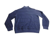 Load image into Gallery viewer, CHAPS Sweater Adult Large Navy Blue Mock Neck 1/4 Zip Cable Knit Outerwear Mens
