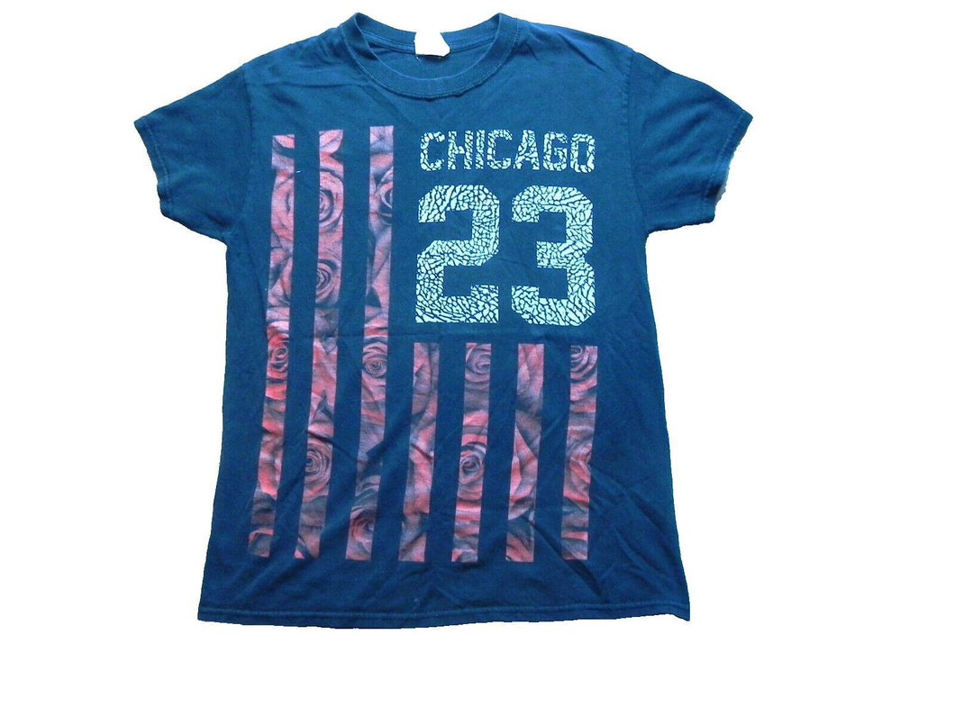 Vintage Chicago Shirt Adult Small #23 Michael Jordan Flag NBA 90s Mens RARE