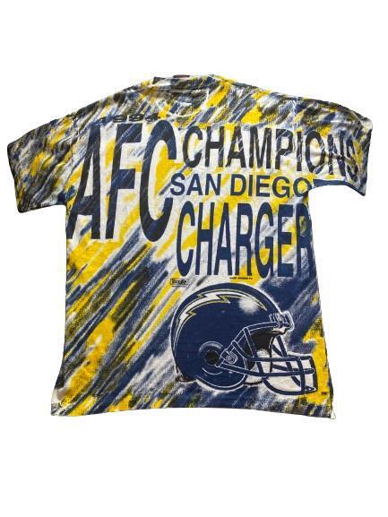 VTG San Diego Chargers Shirt Adult Large AOP NFL Football Super Bowl XXIX 1994