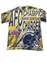 Load image into Gallery viewer, VTG San Diego Chargers Shirt Adult Large AOP NFL Football Super Bowl XXIX 1994
