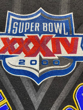 Load image into Gallery viewer, Vintage St. Louis Rams Shirt Adult 2X Black Fade Super Bowl XXXIV NFL Y2K Mens
