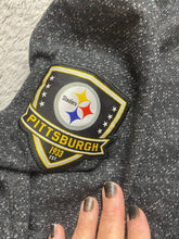 Load image into Gallery viewer, Pittsburgh Steelers Sweater Adult Small Black White NFL Football Patches Mens

