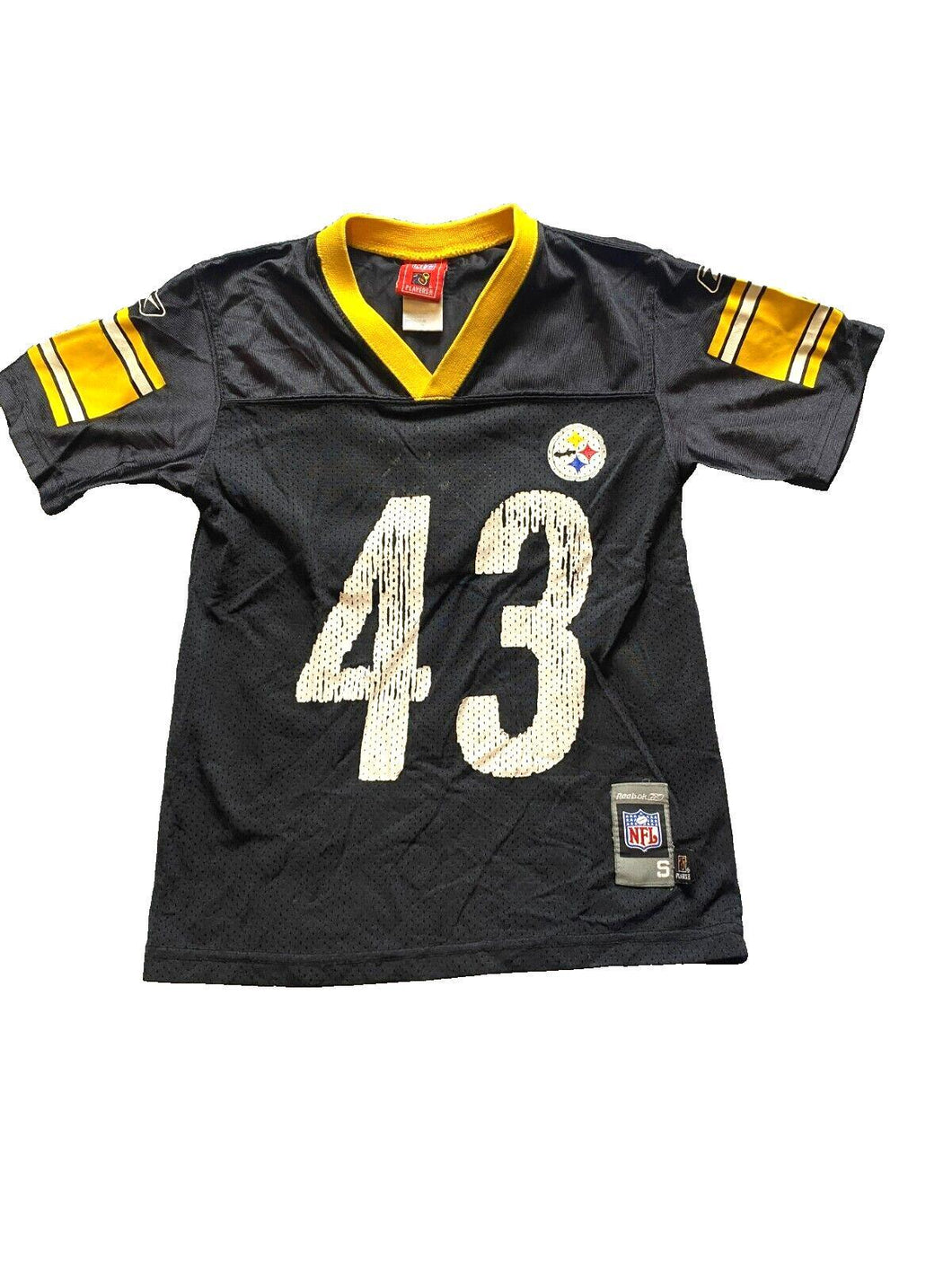 Pittsburgh Steelers Jersey Youth Small Troy Polamalu 43 NFL Football Reebok Boys