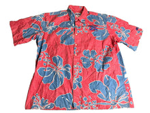Load image into Gallery viewer, Reyn Spooner Shirt Adult Extra Large Red Blue NFL Pro Bowl 2002 Hawaiian RARE
