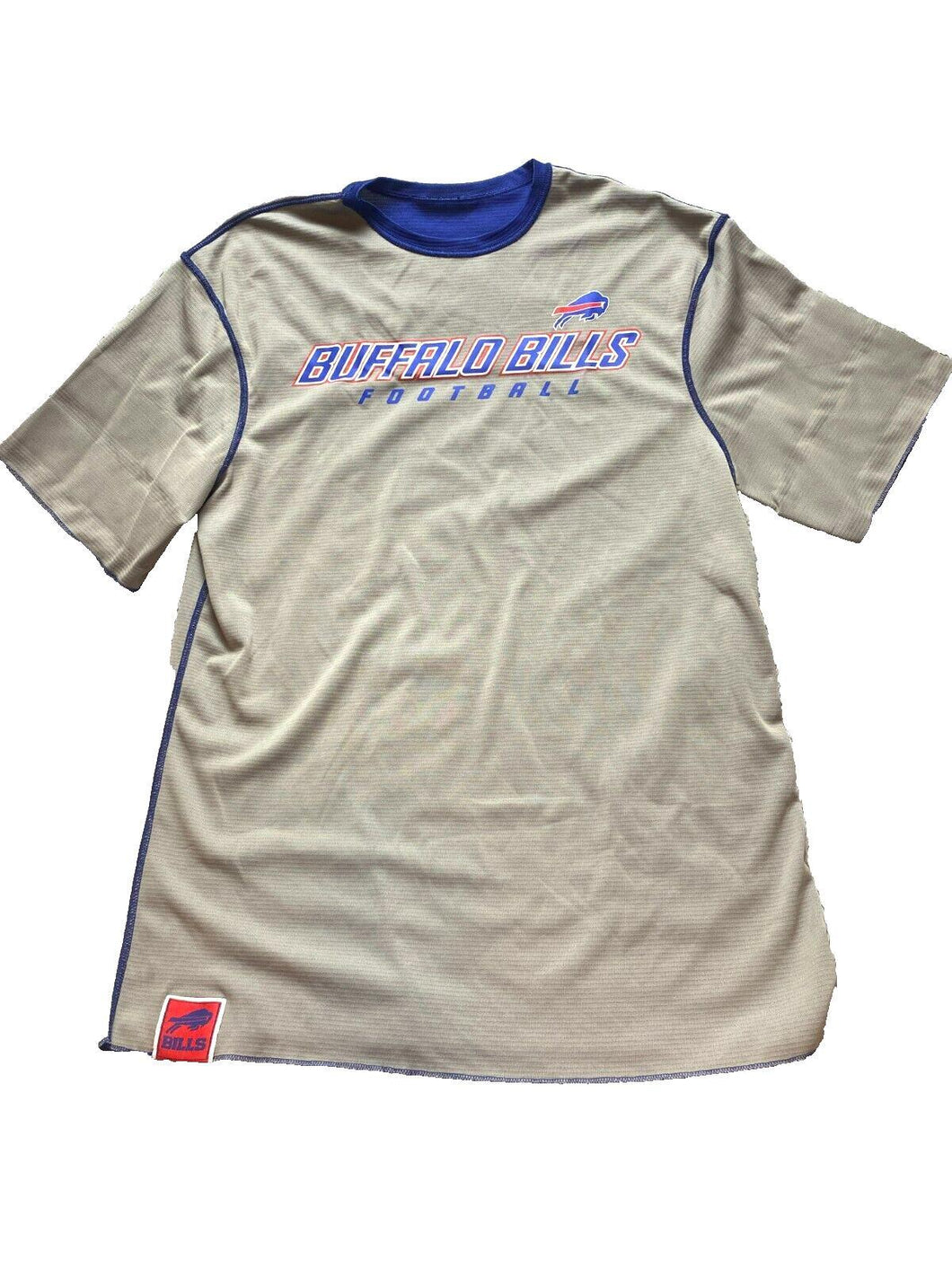 Buffalo Bills Shirt Adult Extra Large Gray Blue Reversible Football NFL Mens