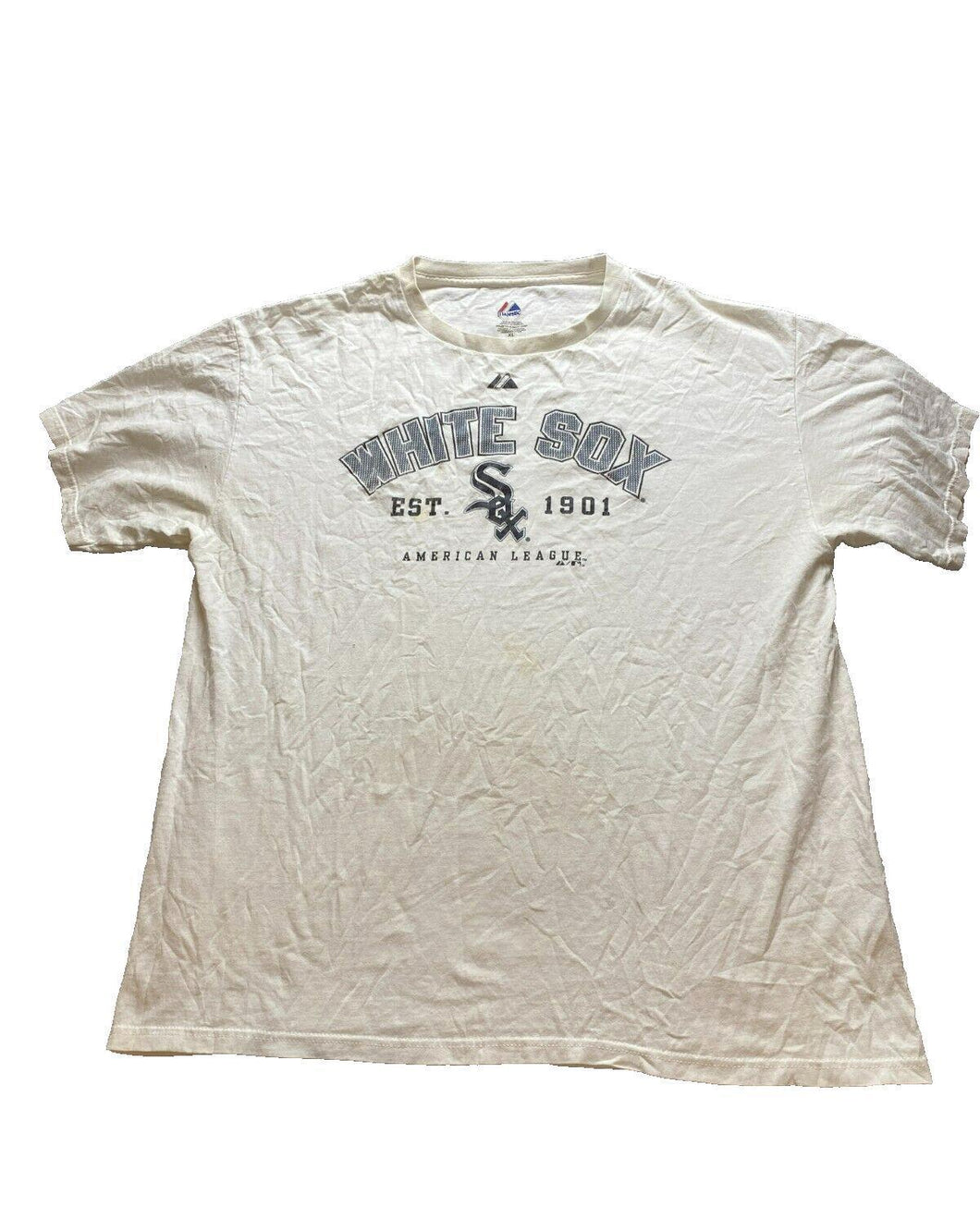 Chicago White Sox Shirt Adult Extra Large White Majestic American League MLB Men