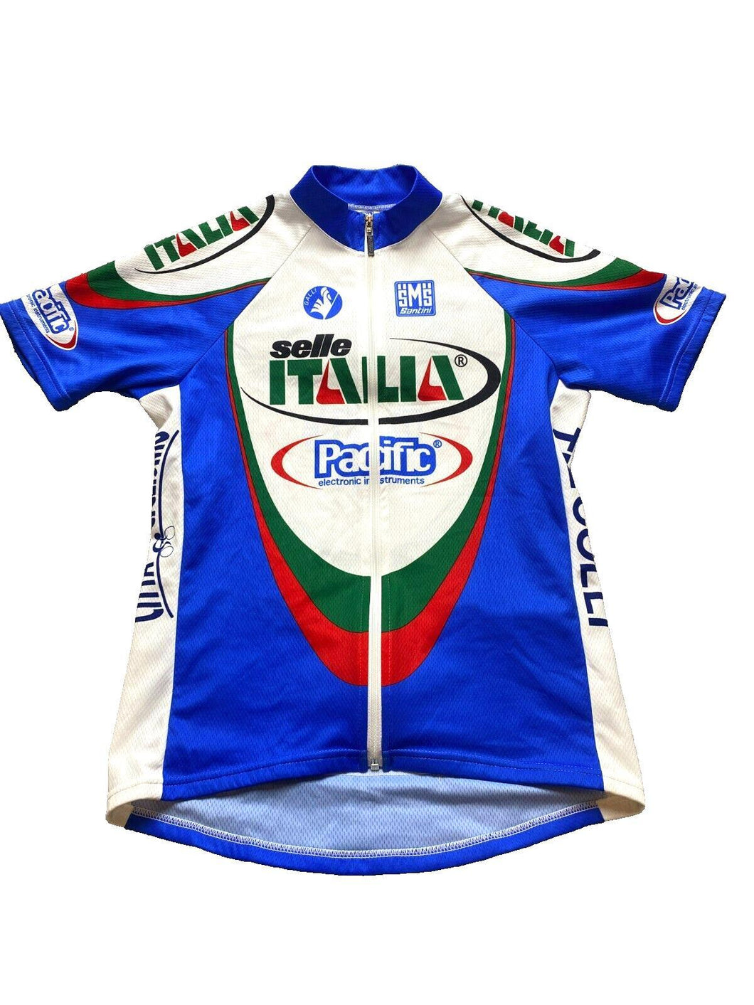 Vintage SMS Santini Cycles Jersey Adult Medium Pockets Cycling Racer Biker Mens