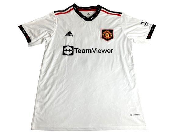 Manchester United Jersey Adult Large White #8 Adidas Aeroready Sportswear Mens