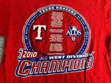 Load image into Gallery viewer, Texas Rangers Shirt Womens Medium West Division Champions MLB Baseball 2010
