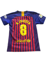 Load image into Gallery viewer, FC Barcelona Home Jersey Youth Large Andres Iniesta #8 Soccer Football Nike Boys
