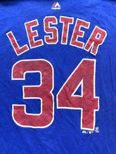 Load image into Gallery viewer, Chicago Cubs Shirt Adult Small Blue Jon Lester #34 MLB Baseball Sportswear Mens
