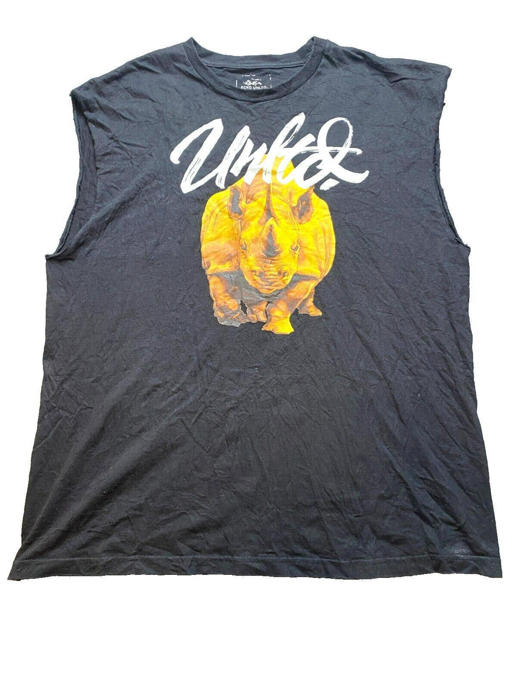 Ecko Unltd Shirt Adult 2XL Big Rhino Logo Streetwear Tank Muscle Black Y2K Mens