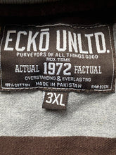 Load image into Gallery viewer, Ecko UNLTD Shirt Adult 3XL Brown Gray Striped Preppy Rhino Brand Patch Polo Men
