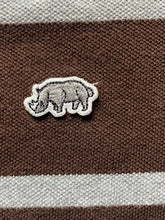 Load image into Gallery viewer, Ecko UNLTD Shirt Adult 3XL Brown Gray Striped Preppy Rhino Brand Patch Polo Men
