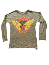 Load image into Gallery viewer, Art Class Shirt Youth Large Green Affliction Style Wings Royal Freedom Girls
