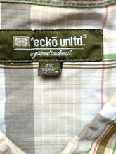 Load image into Gallery viewer, Ecko Unltd Shirt Adult 2X Green Tan Plaid Button Up Y2K Rhino Brand Casual Mens

