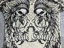 Load image into Gallery viewer, VTG Xtreme Couture Shirt Adult Medium Ivory Skull Goth AFFLICTION STYLE Y2K Mens
