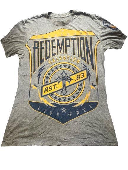 RAW STATE Shirt Adult Extra Large Redemption Salvation Affliction Cross Y2K Mens