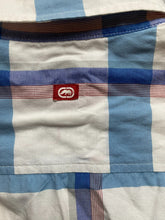 Load image into Gallery viewer, Ecko Unltd Shirt Adult Large Blue Plaid Button Up Woven Casual Rhino Brand Mens
