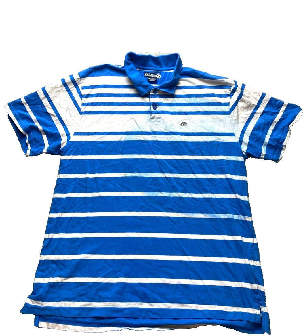 VTG Ecko Unltd Shirt Adult 3XL XXXL Blue White Preppy Rhino Patch Polo Y2K Mens