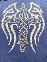 Load image into Gallery viewer, Affliction Shirt Womens Extra Large Blue Death Blade Los Angeles Grunge Y2K Lady
