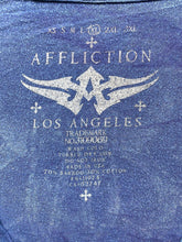 Load image into Gallery viewer, Affliction Shirt Womens Extra Large Blue Death Blade Los Angeles Grunge Y2K Lady
