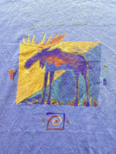 Load image into Gallery viewer, Vintage Moose Shirt Adult Medium Lavender Glacier Artwork Art Streetwear 90s Men
