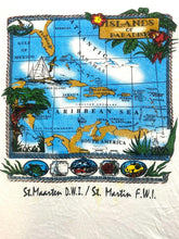 Load image into Gallery viewer, VTG Caribbean Map Shirt Adult 2XL XXL St Martin FWI Island of Paradise 90s Mens
