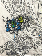 Load image into Gallery viewer, Mad Engine Shirt Adult Large White Paisley Skull Web Tattoo Grunge Gothic Mens
