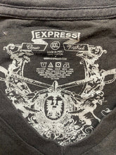 Load image into Gallery viewer, Express Shirt Adult 2XL XXL Black Classic V-Neck Skull Grunge Gothic Skater Mens
