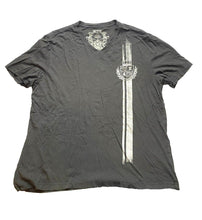 Load image into Gallery viewer, Express Shirt Adult 2XL XXL Black Classic V-Neck Skull Grunge Gothic Skater Mens
