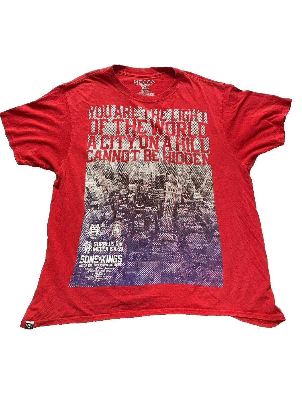 Mecca Shirt Adult Extra Large Under His Wings Sons of Kings Grunge Skater Mens