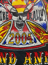 Load image into Gallery viewer, VTG Broken Spoke Shirt Adult 2XL XXL Black 2004 Bike Rally Grunge Biker Y2K Mens
