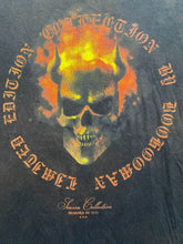 Load image into Gallery viewer, Boohooman Shirt Adult Extra Large Black Grunge Flame Skull Devil Gothic Mens
