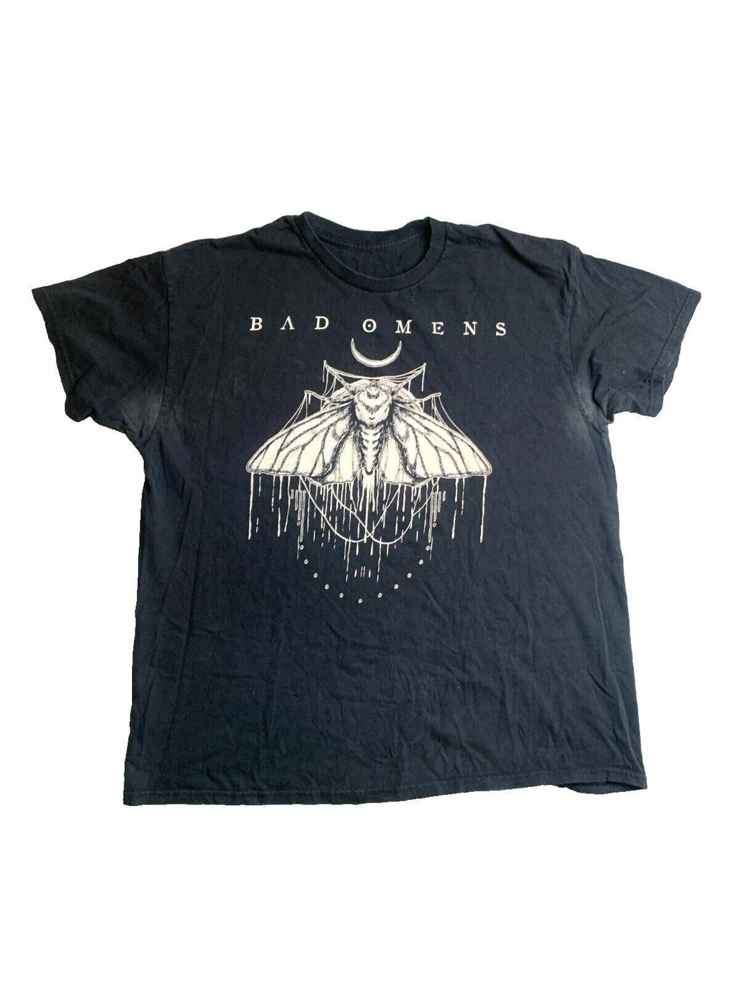 Bad Omens Moth Shirt Adult Extra Large Black Metal Rock Grunge Streetwear Mens